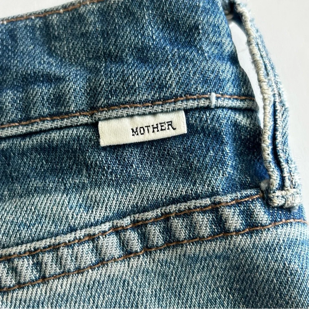MOTHER Superior The Flirt Fray Wash Jean In Cold Feet Size 24 - Picture 11 of 14